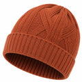 Berretto in maglia taglia unica terracotta a coste per uso quotidiano stile casual
