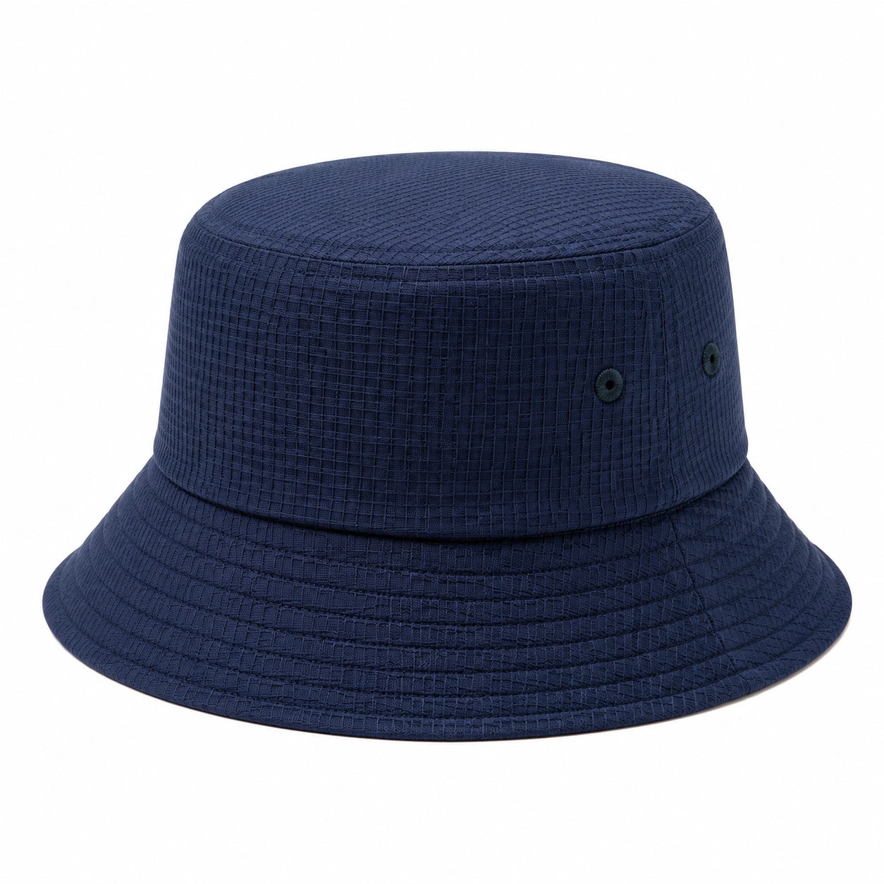 Cappello pescatore taglia unica in tessuto blu navy con trama testurizzata - stile casual