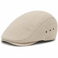 Coppola taglia unica in tessuto beige - berretto piatto stile classico